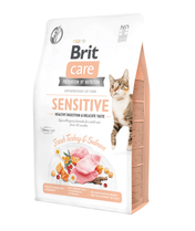 Brit Care Cat Sensitive - turkey and salmon, healthy digestion