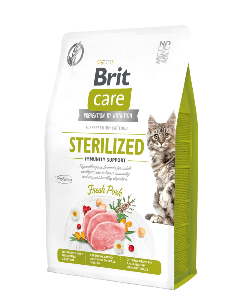 Brit Care cat sterilized - pork, resistance and healthy urinary system