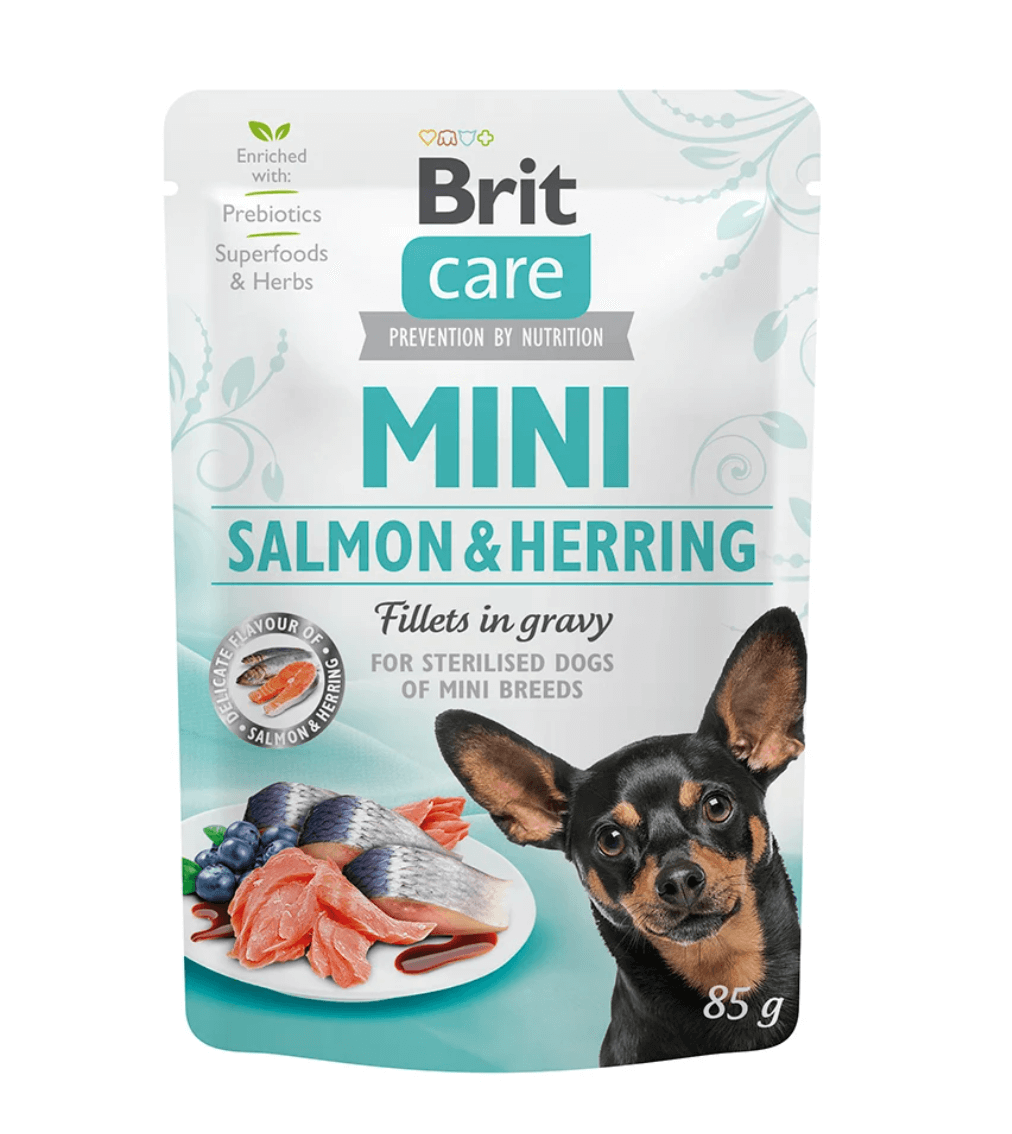Brit Mini Sterilized Salmon & Herring - salmon and herring 85g