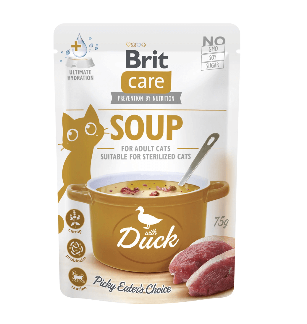 Brit Care Cat Soup z Kaczką 75g – mokra karma uzupełniająca