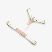 Dog harness "BioThane" guard - white with powder