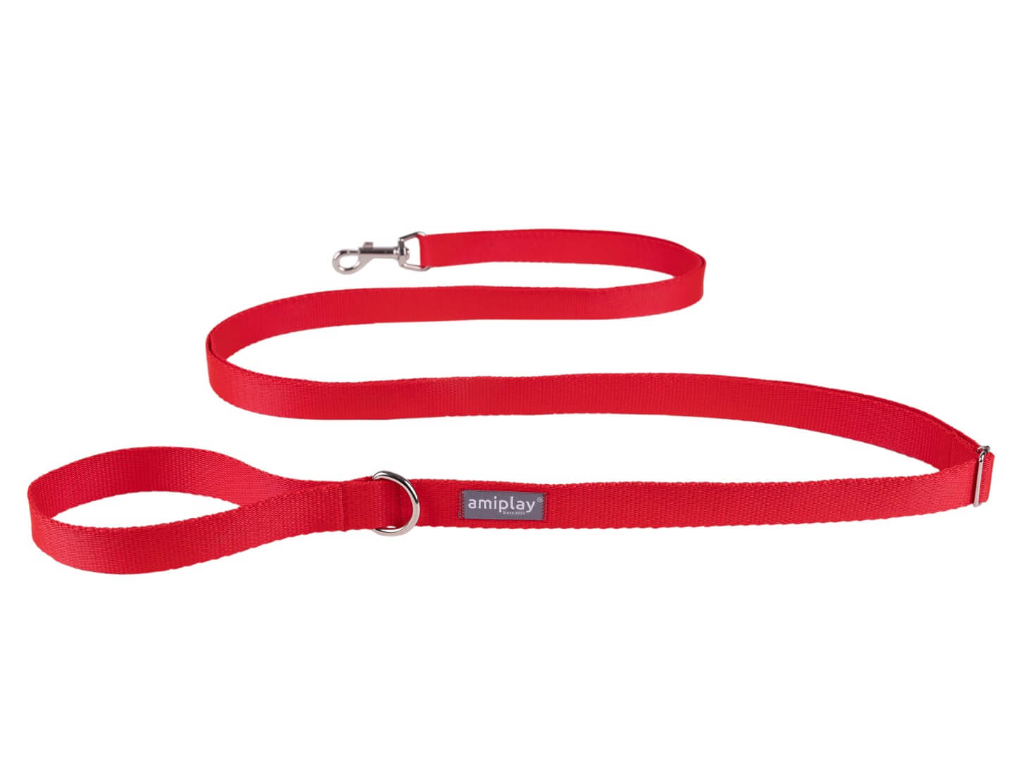 Adjustable Amiplay Easy Fix Dog Leash Red 160–300 cm