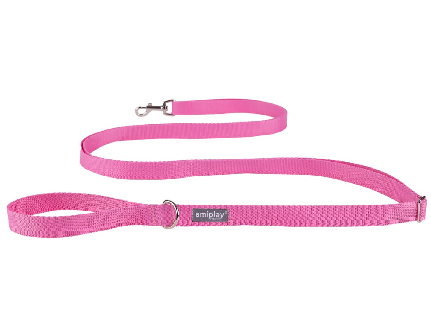Adjustable Dog Leash Amiplay Easy Fix Pink 160–300 cm