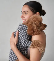 Striped Dog Shirt - 100% Cotton, Hand Sewn, Black