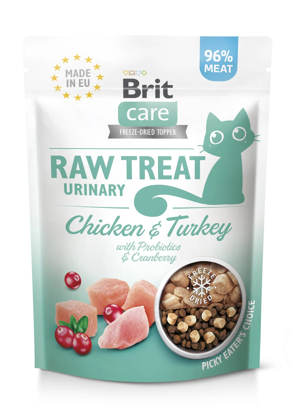 Brit Raw Treat Urinary – kurczak, indyk i żurawina 40g
