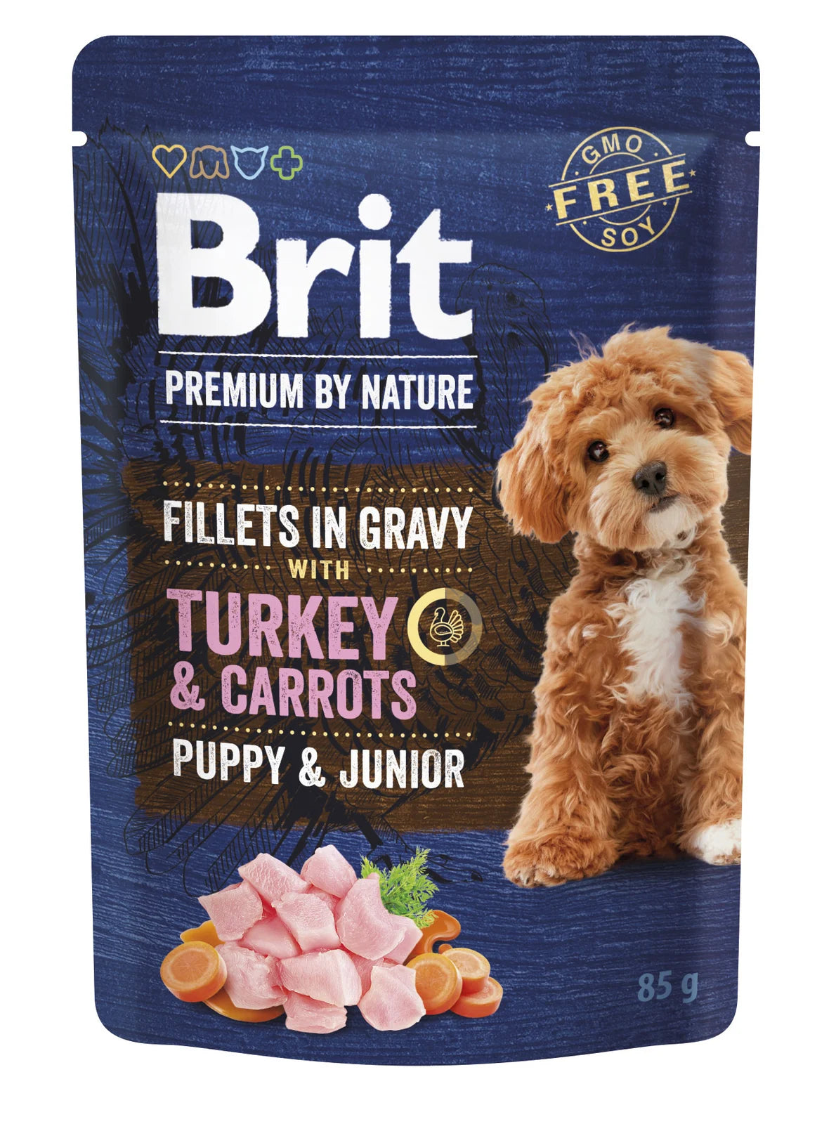 Brit Puppy Fillets Turkey & Carrot 85g - for puppies