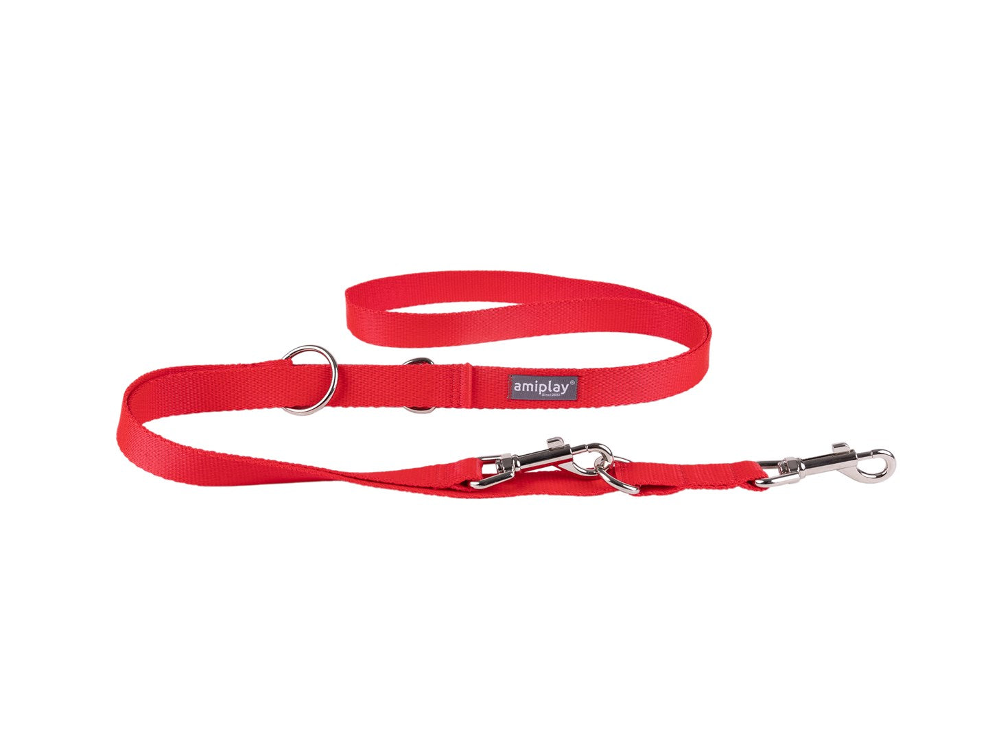 Smycz dla psa Regulowana 6in1 Amiplay Popular w kolorze czerwonym