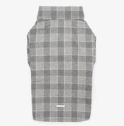 Striped Dog Shirt - 100% Cotton, Hand Sewn, Light Gray