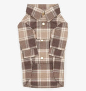 Striped Dog Shirt - 100% Cotton, Hand Sewn, Beige