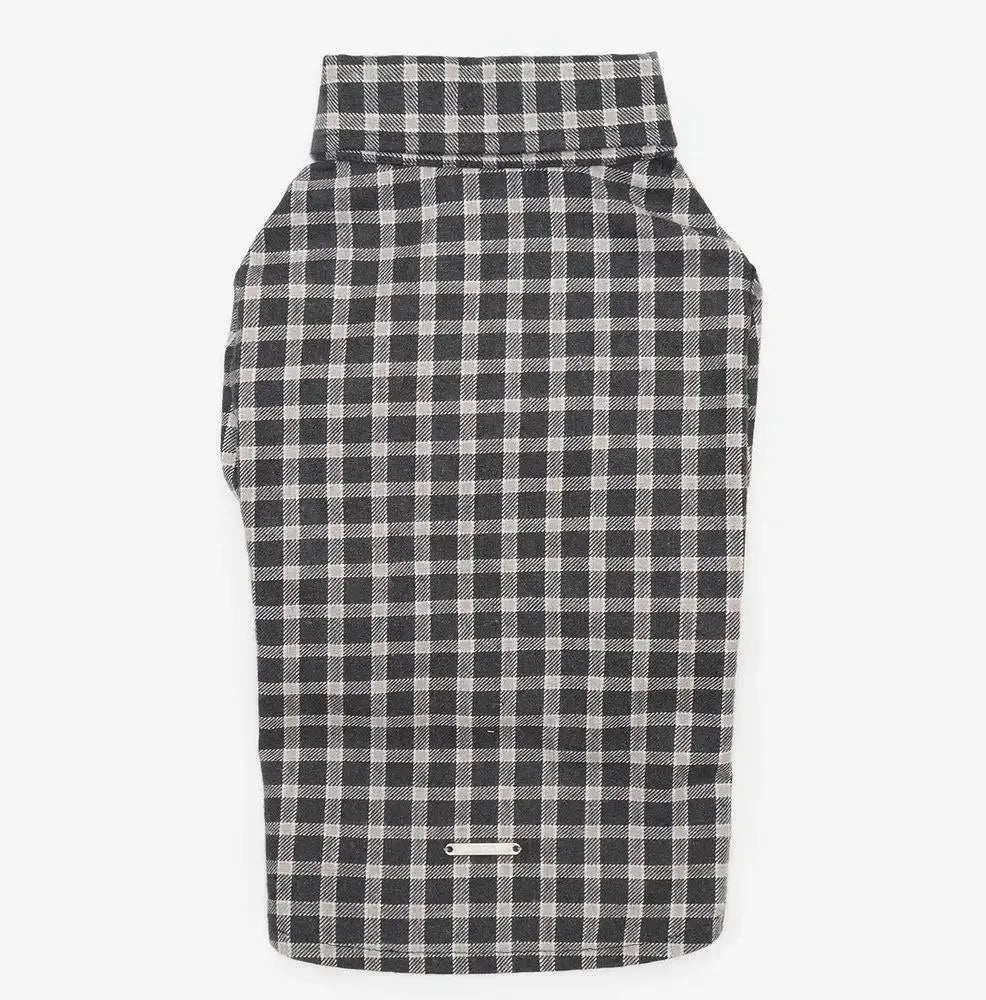 Striped Dog Shirt - 100% Cotton, Hand Sewn, Black