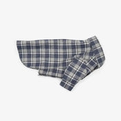 Striped Dog Shirt - 100% Cotton, Hand Sewn, Dark Blue