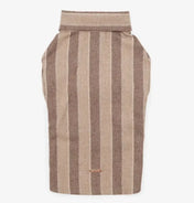 Striped Dog Shirt - 100% Cotton, Hand Sewn, Beige