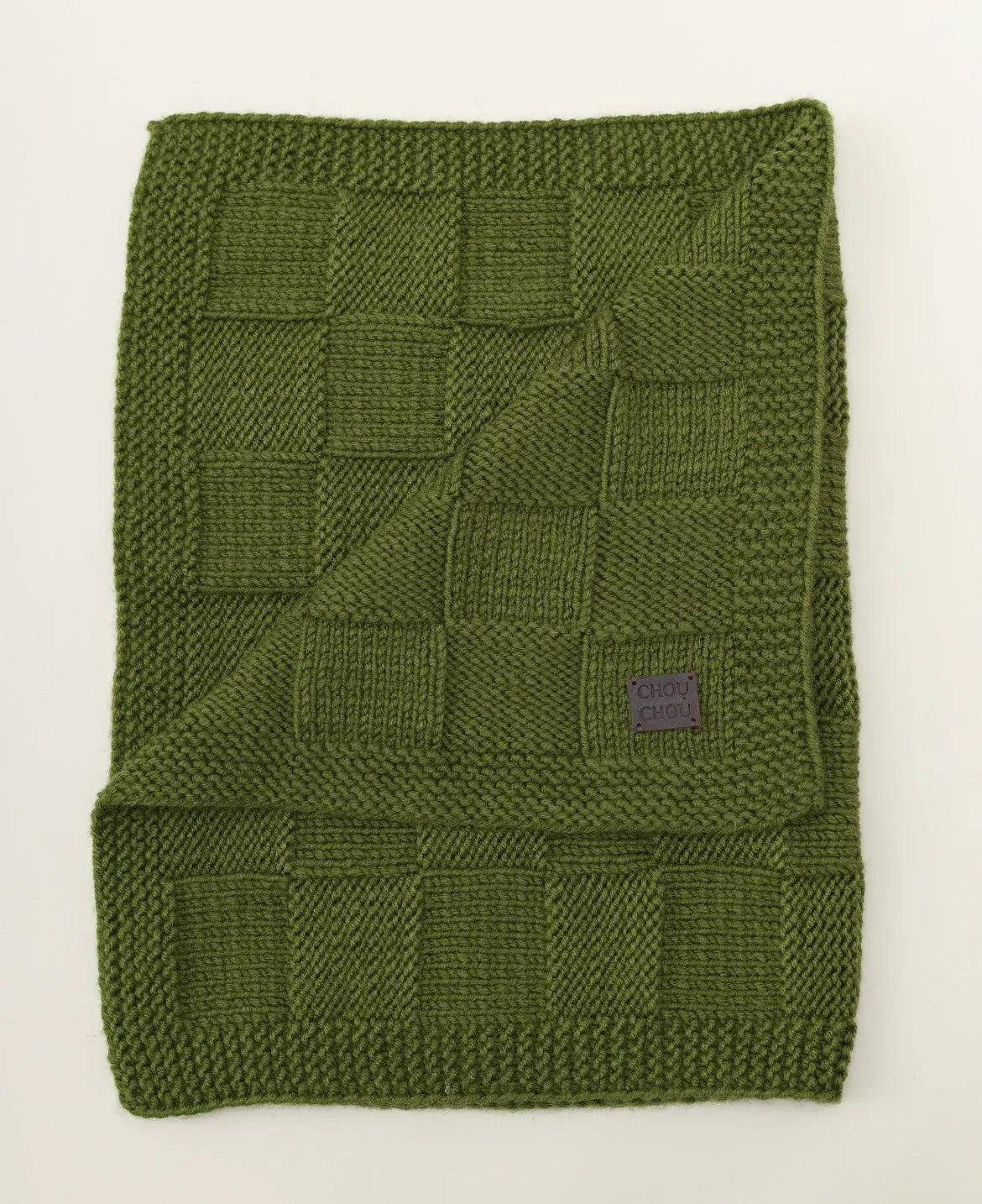 Dog blanket "Chess" - green (50 × 70 cm)