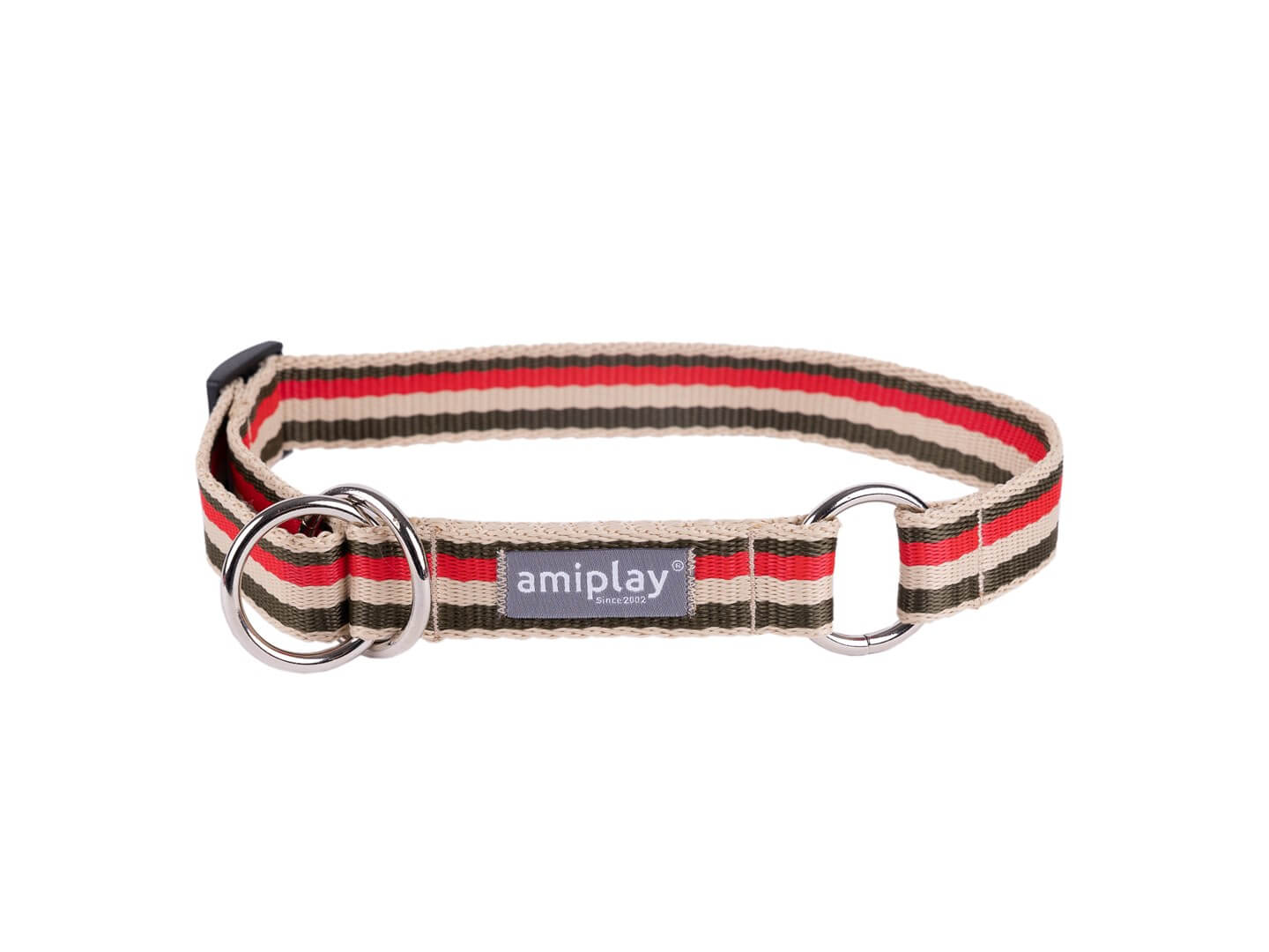 Dog collar Half-choke collar Amiplay Popular in Red-olive color