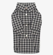 Striped Dog Shirt - 100% Cotton, Hand Sewn, Black