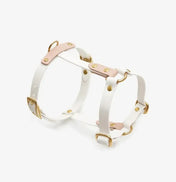 Dog harness "BioThane" guard - white with powder