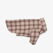 Striped Dog Shirt - 100% Cotton, Hand Sewn, Brown