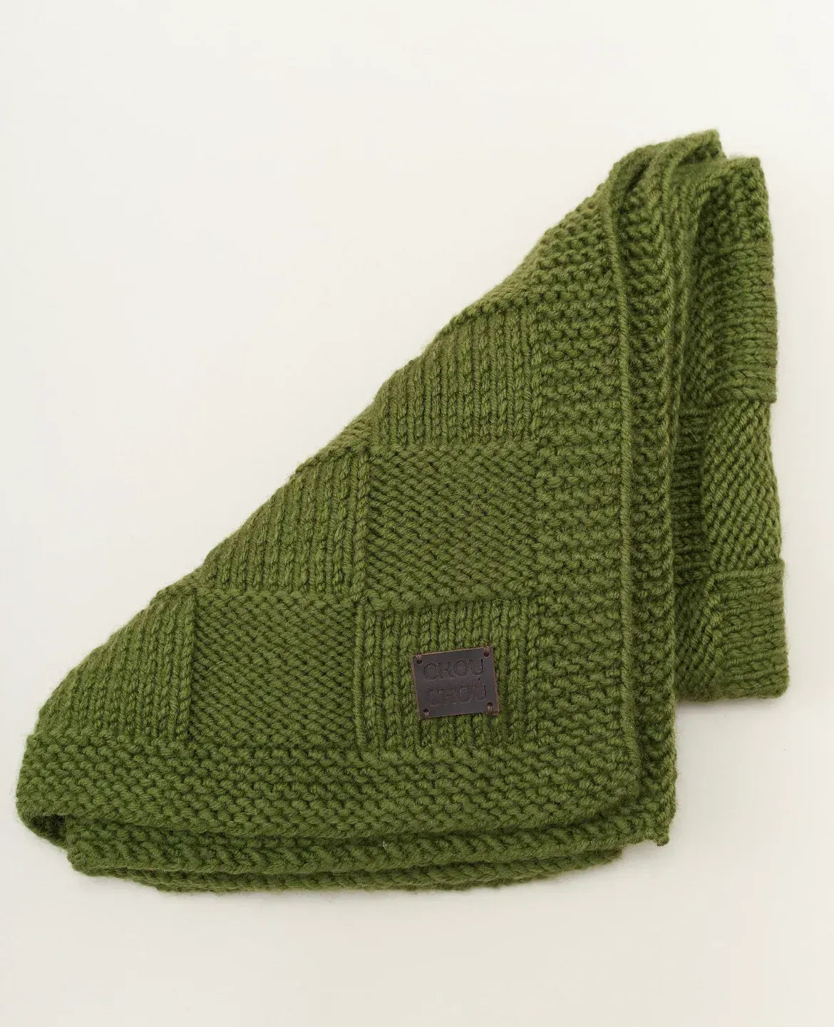 Dog blanket "Chess" - green (50 × 70 cm)