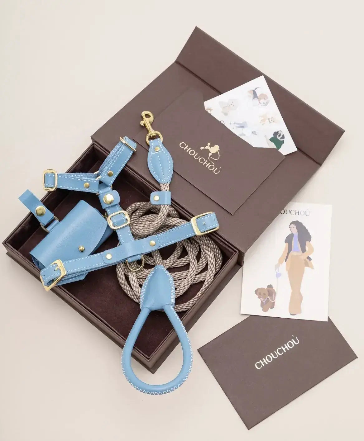 A luxurious set of dog accessories - handmade, premium