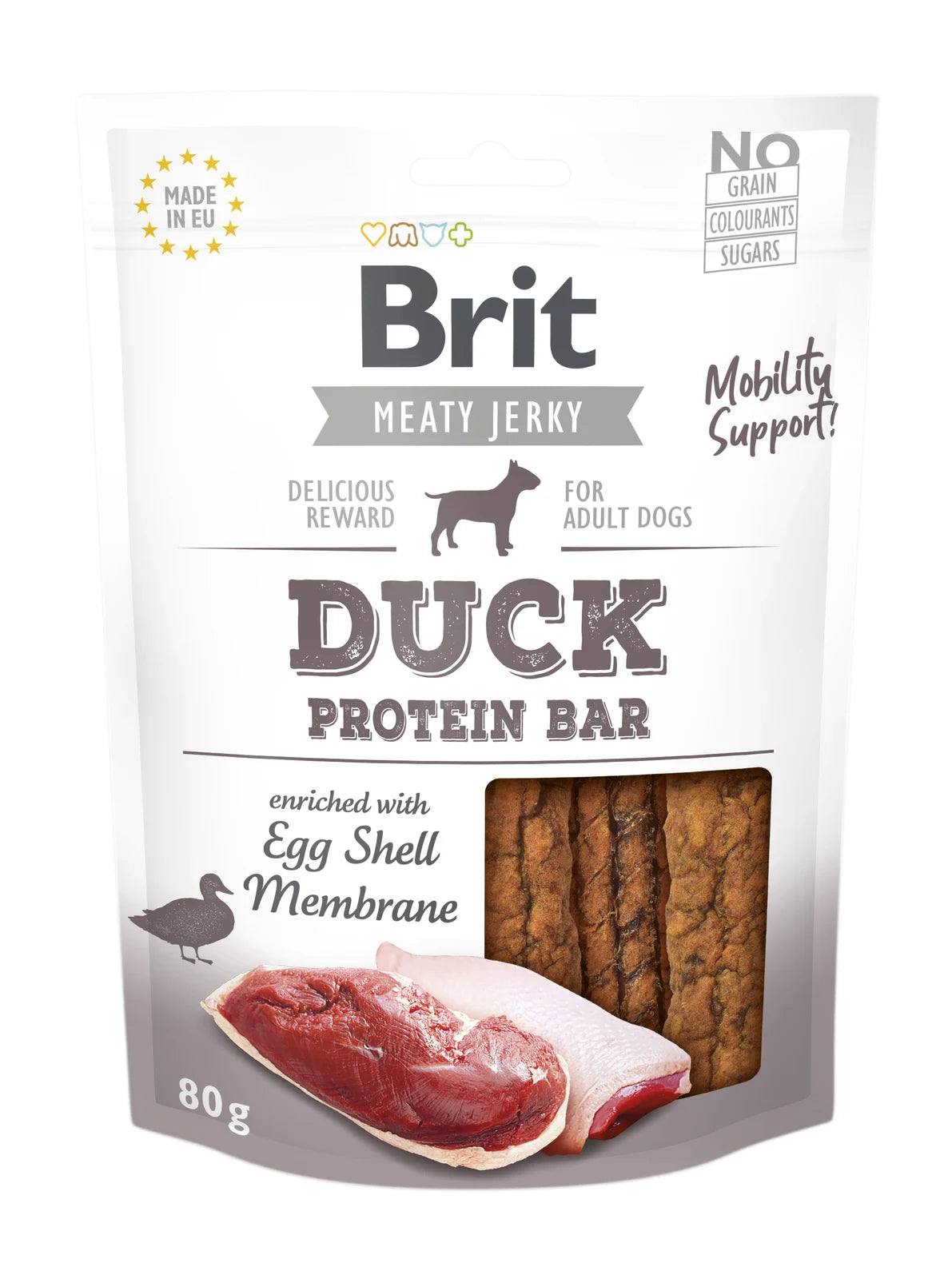 Brit Jerky Duck Protein Bar - 85% duck and chicken meat
