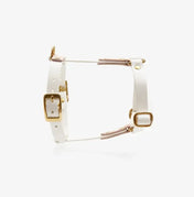 Dog harness "BioThane" guard - white with powder