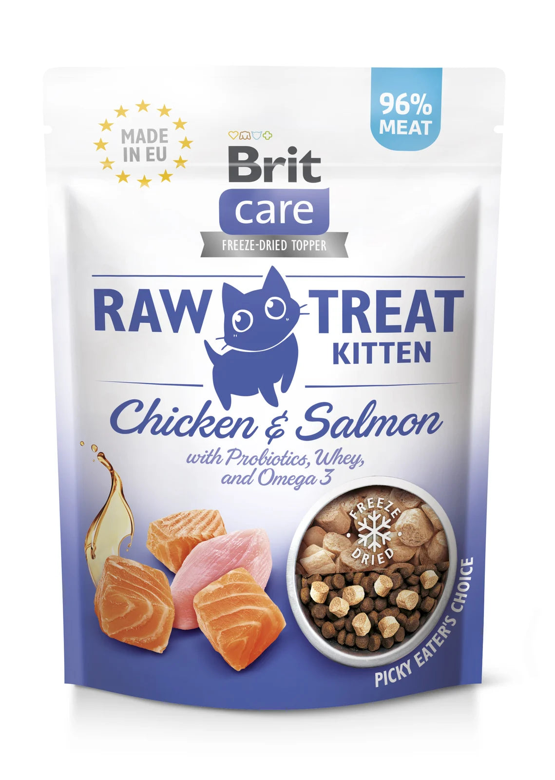 Brit Raw Treat Kitten – kurczak i łosoś, 40g