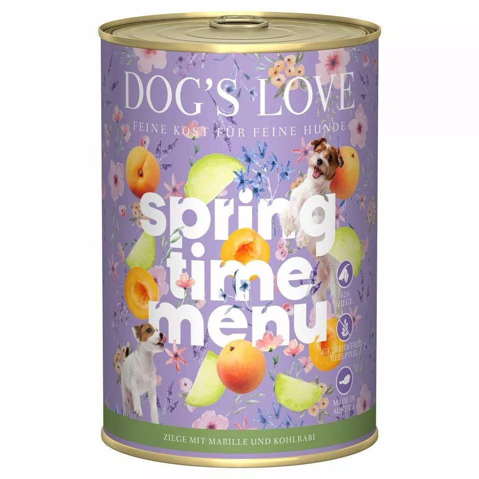 DOG'S LOVE Springs Menu Ziege - goat with apricots and kohlrabi (400g)