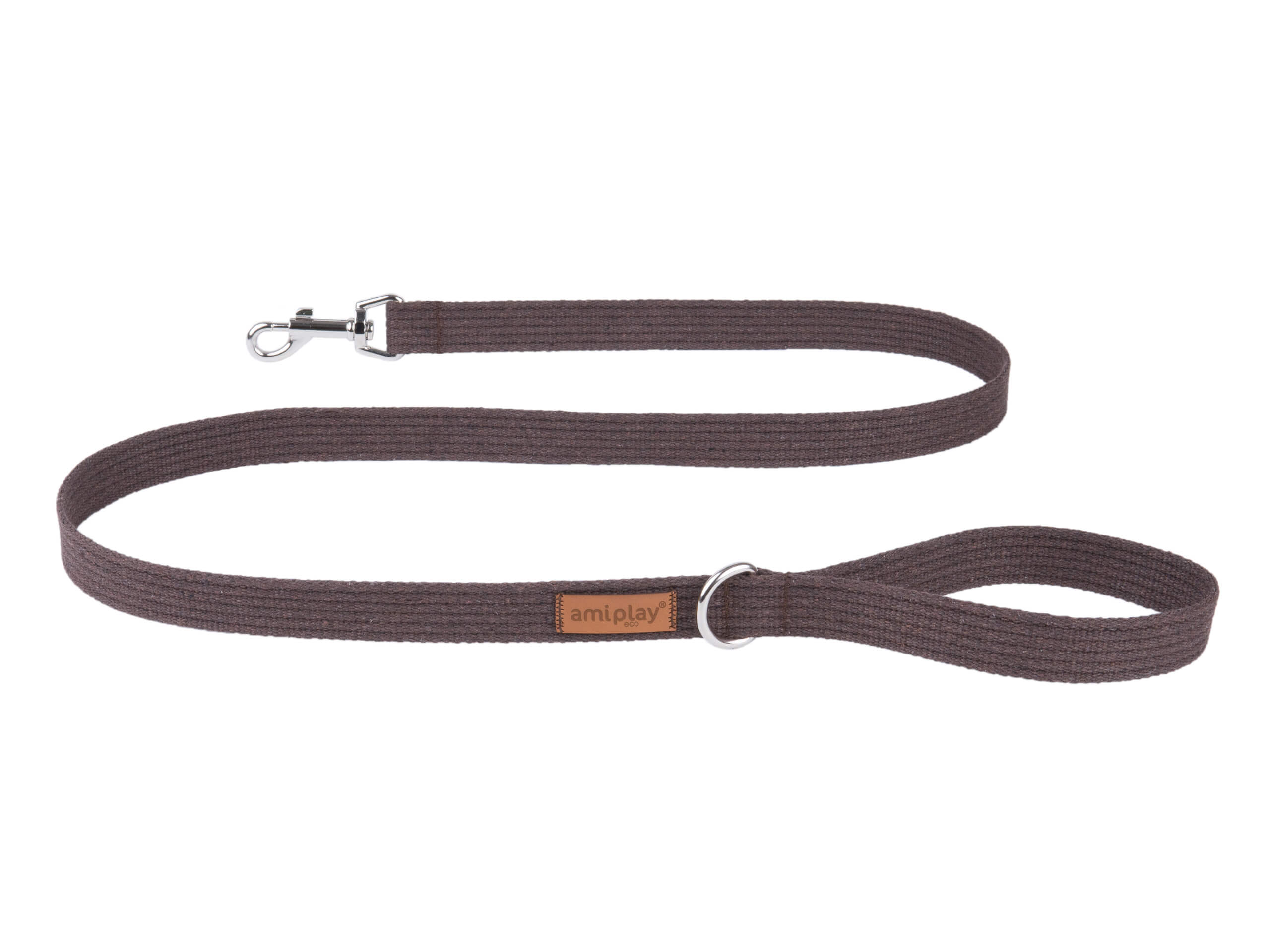 Cotton Brown Leash – 140 cm, sizes S–XL for dogs