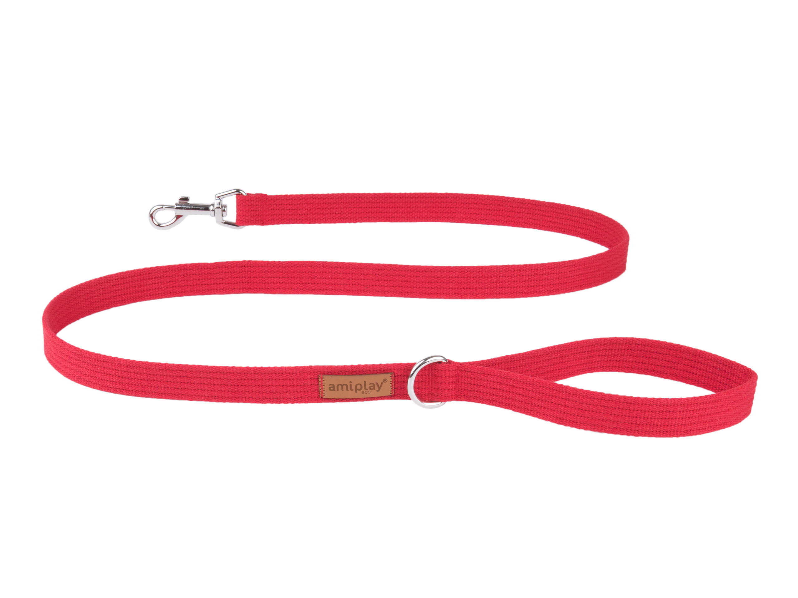 Cotton Red Leash – 140 cm, sizes S–XL for dogs