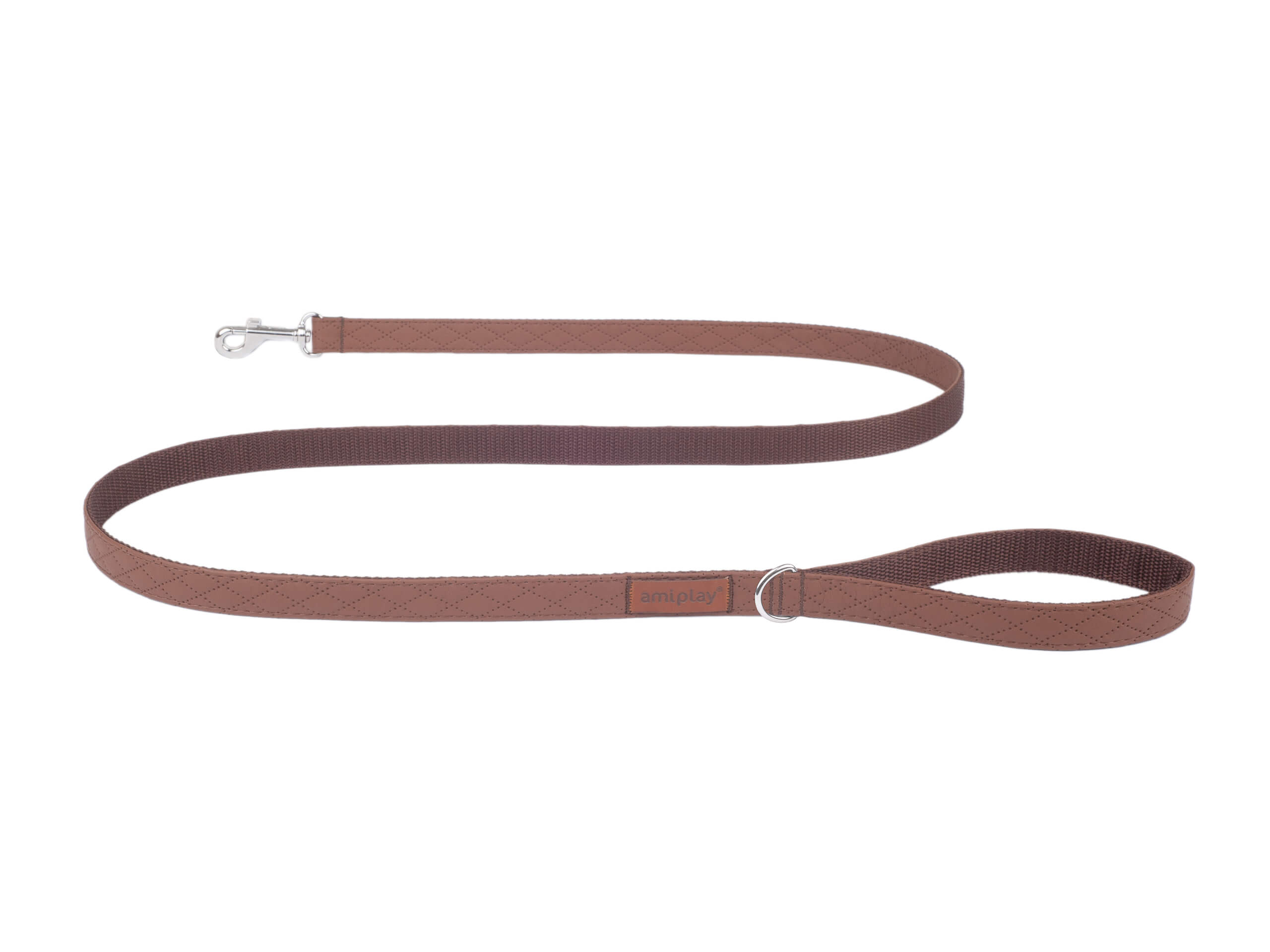 New York Brown Leash – 140 cm, sizes S–XL for dogs