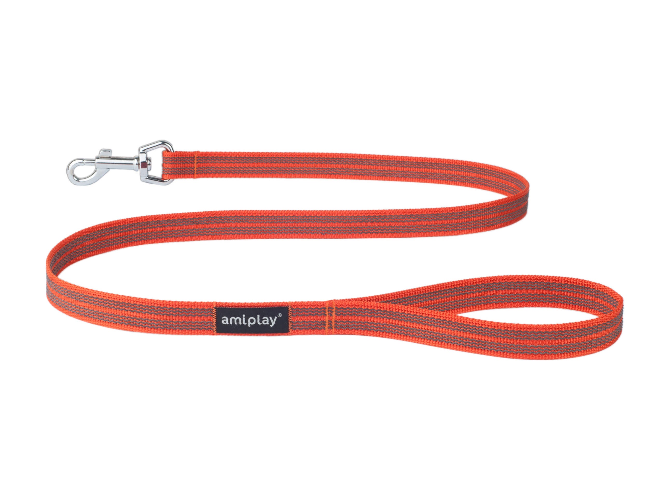 Rubber Orange Leash – 120 cm, sizes S–XL for dogs