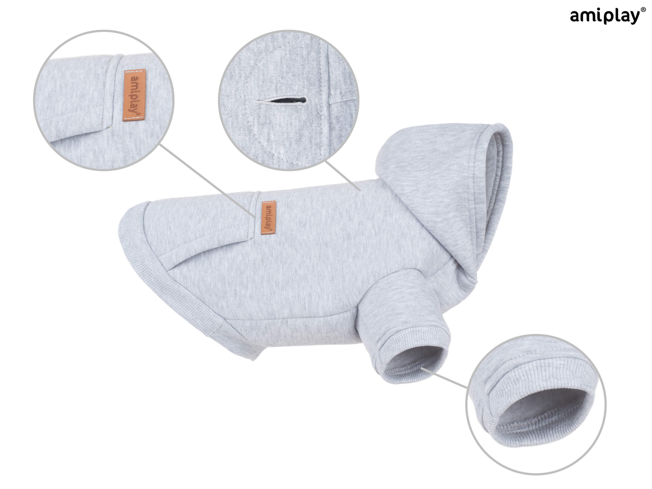 Texas Dog Hoodie - Grey