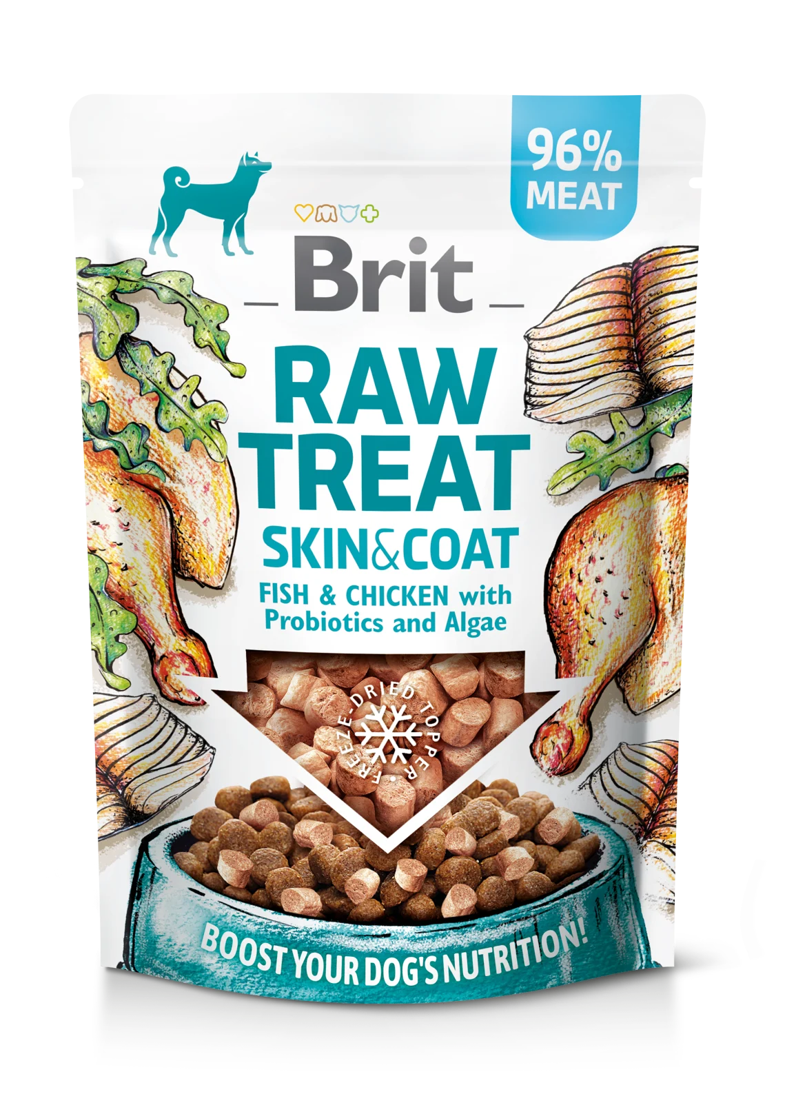 Brit Raw Treat Skin & Coat - fish and chicken, 40g