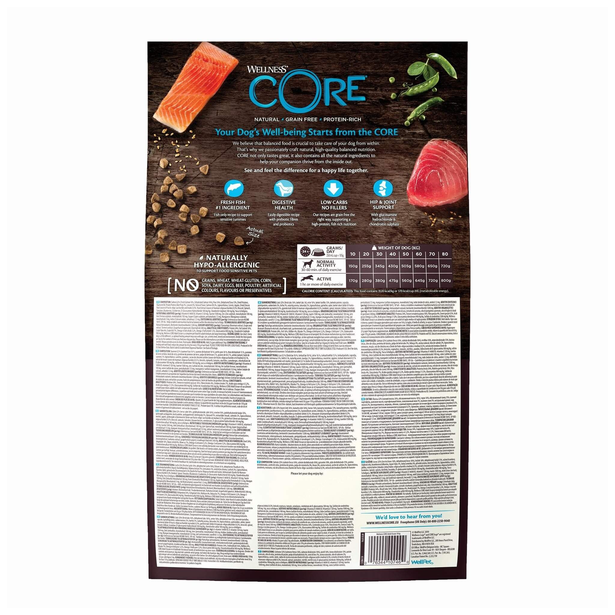 Wellness CORE Adult Ocean – łosoś i tuńczyk, 10 kg