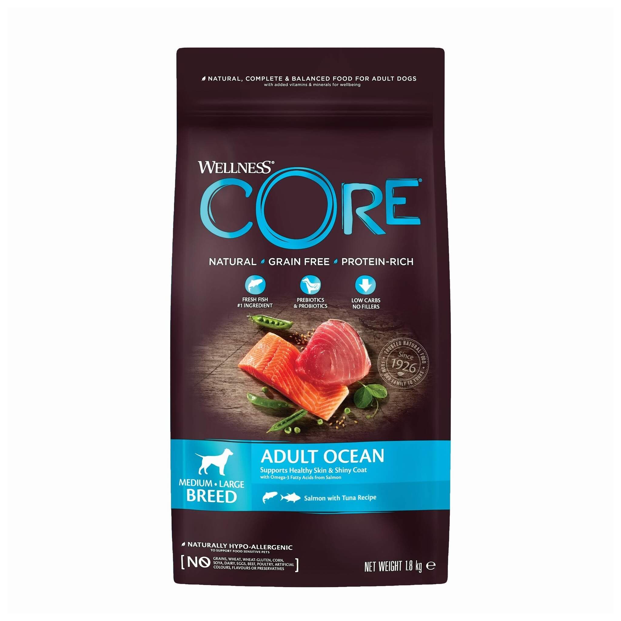 Wellness CORE Adult Ocean – łosoś i tuńczyk 1,8 kg