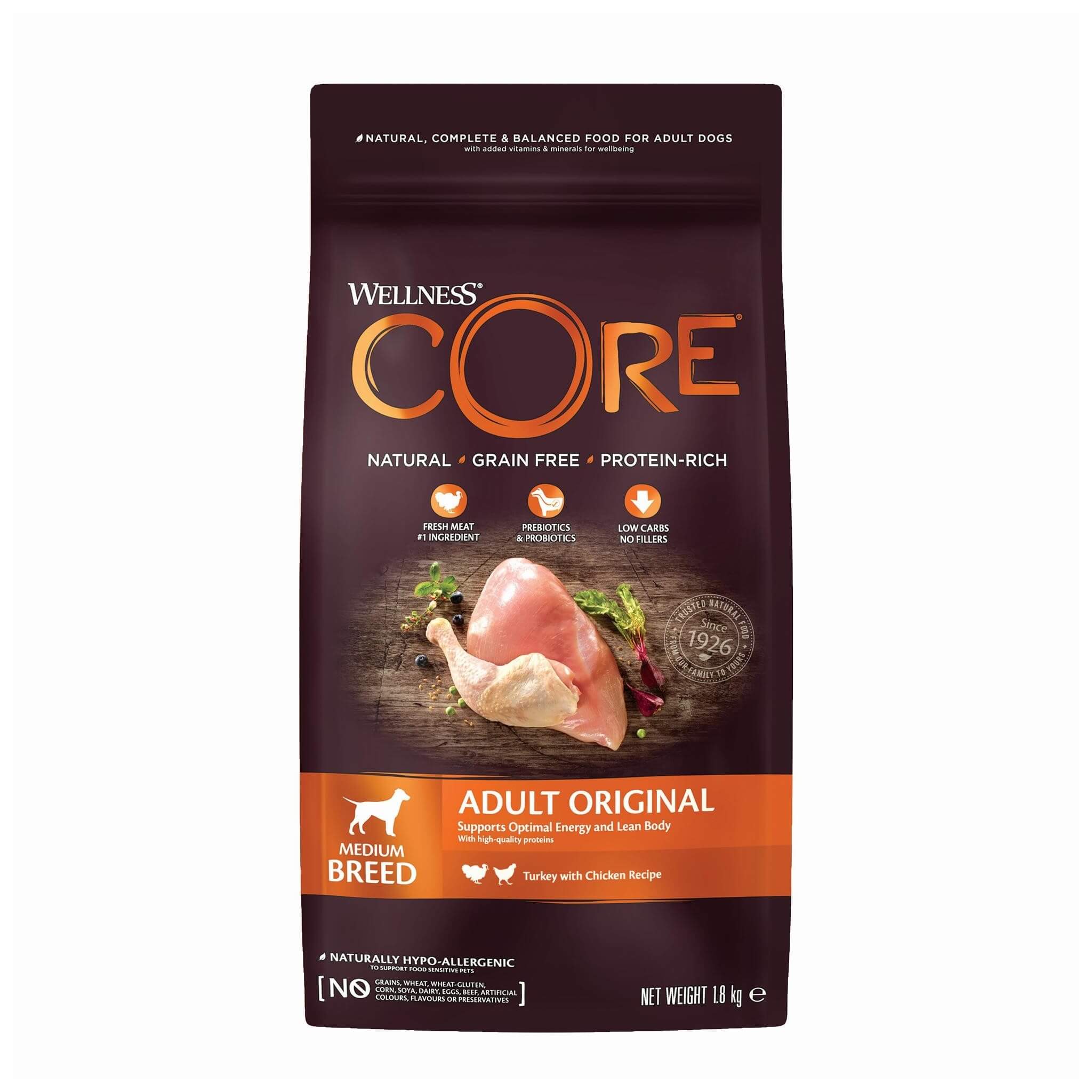Wellness CORE Adult Original – indyk i kurczak 1,8 kg