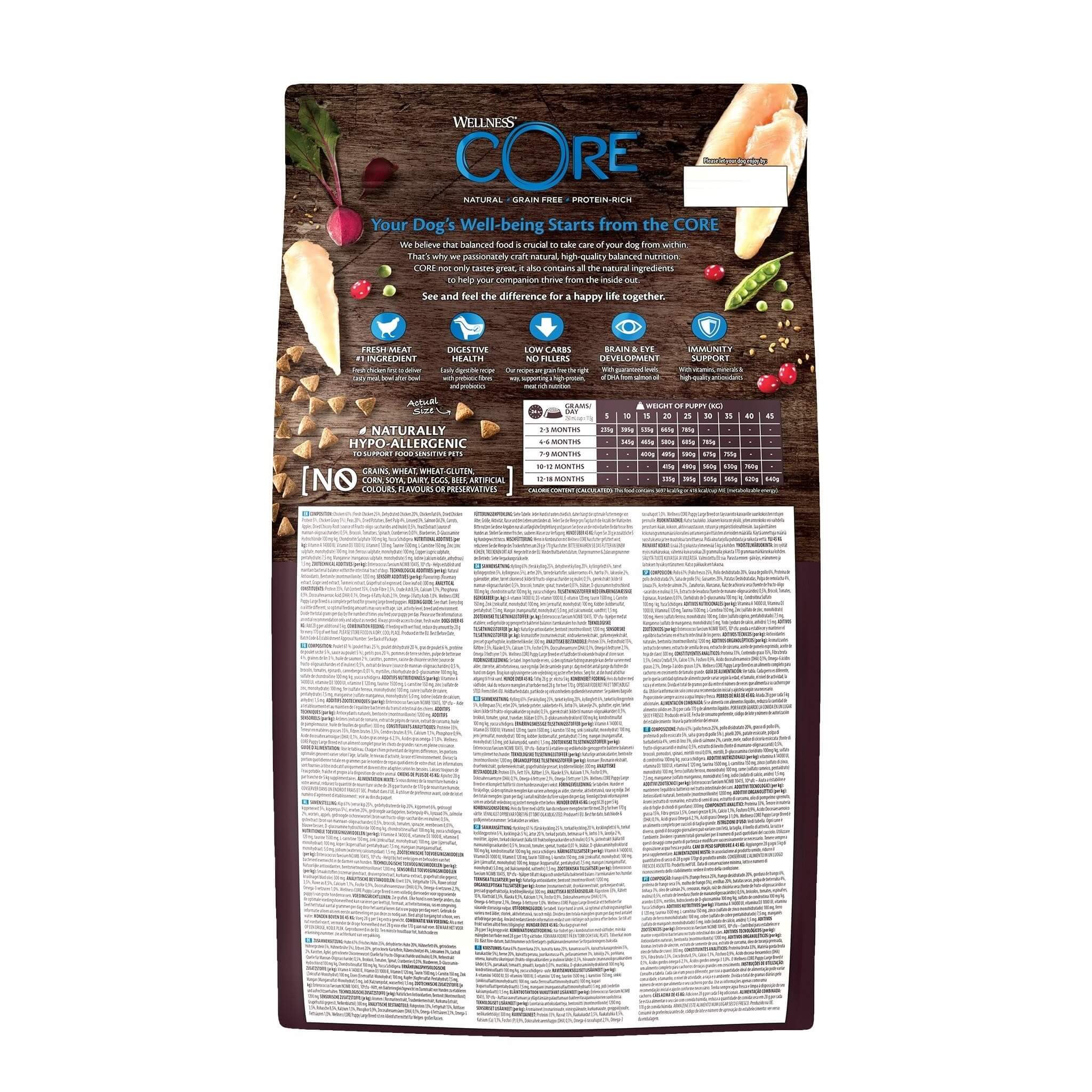 Wellness CORE Large Breed Puppy – kurczak 2,75 kg