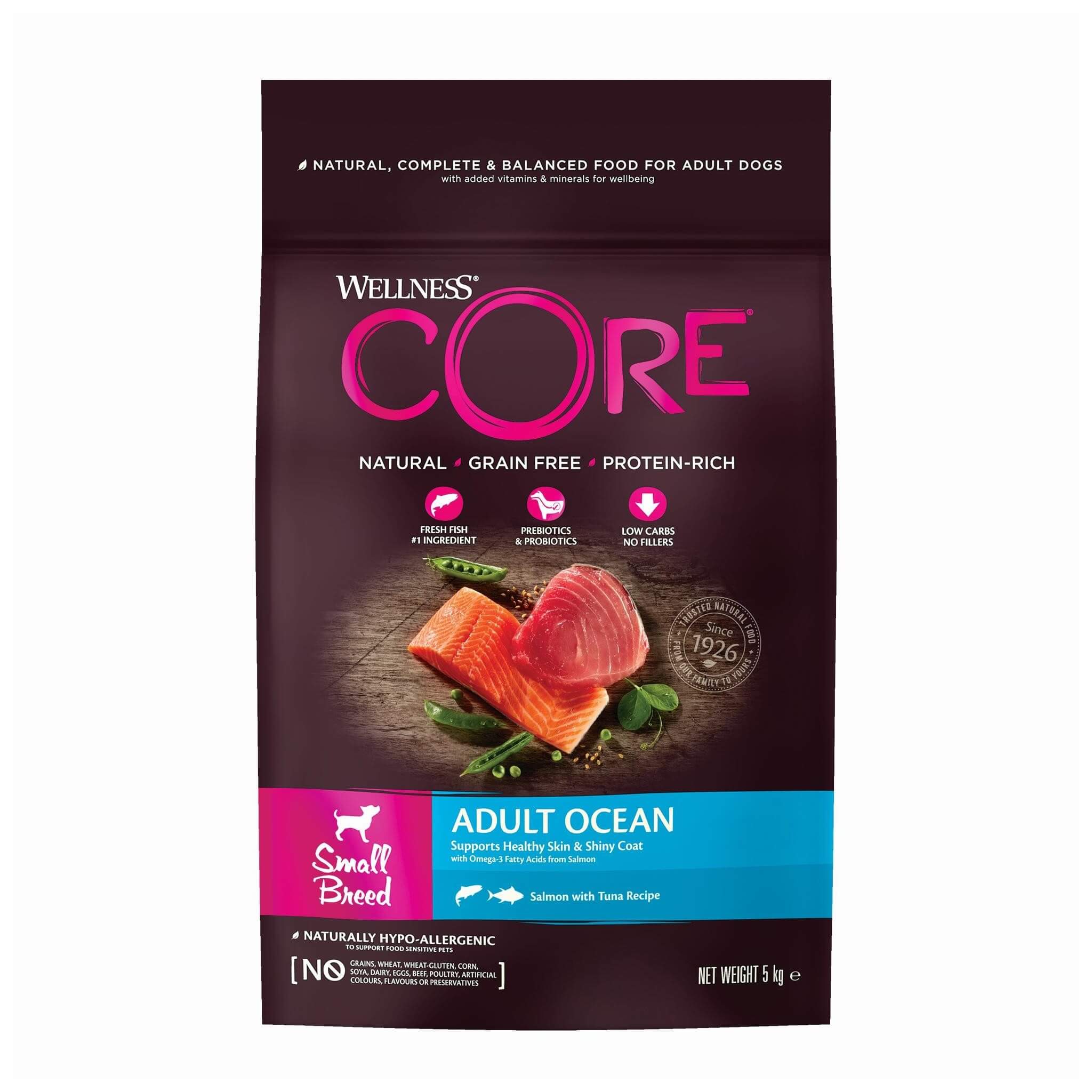 Wellness CORE Small Breed Ocean – łosoś i tuńczyk 5 kg