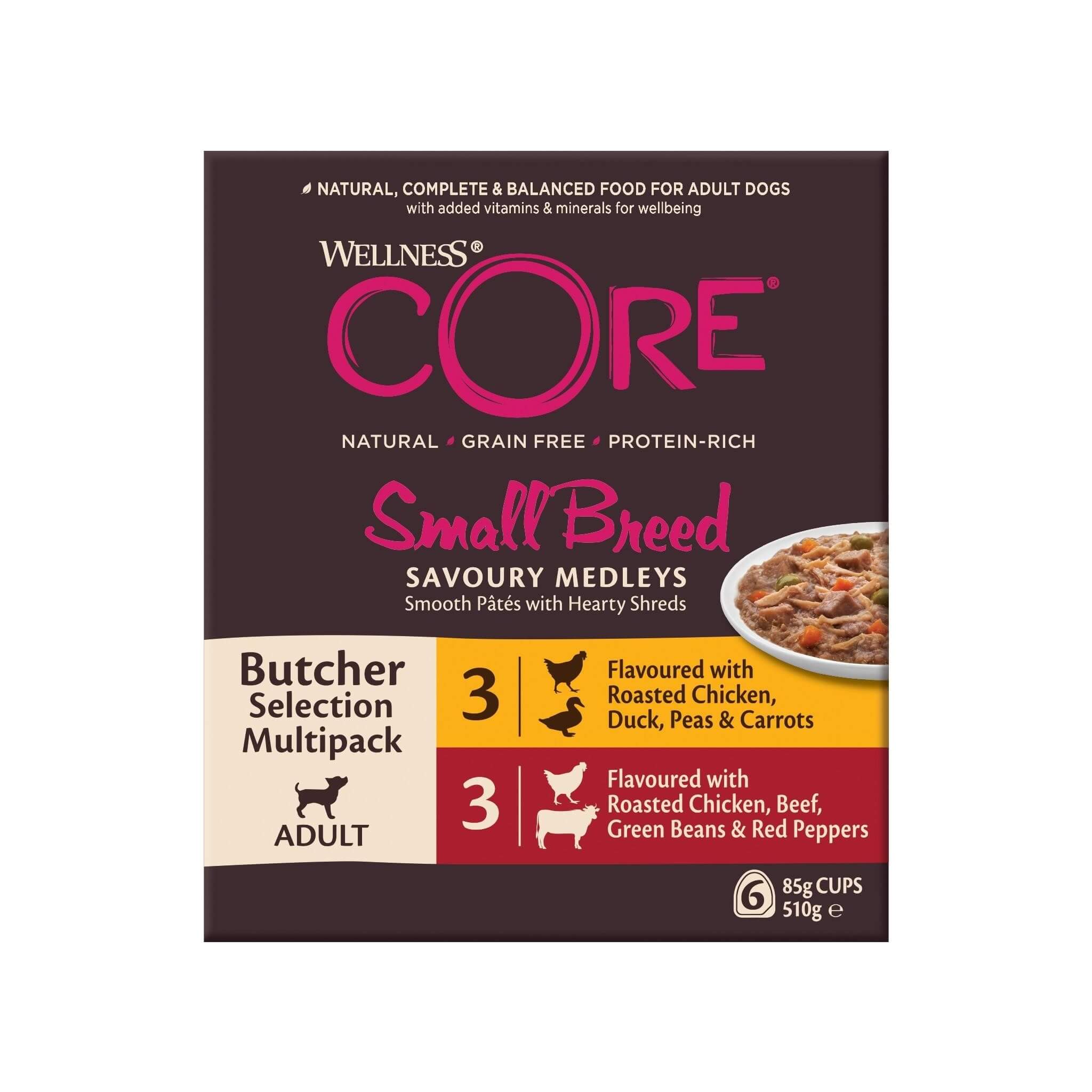 Wellness Core Butcher Multipack 6x85g – Small Breeds