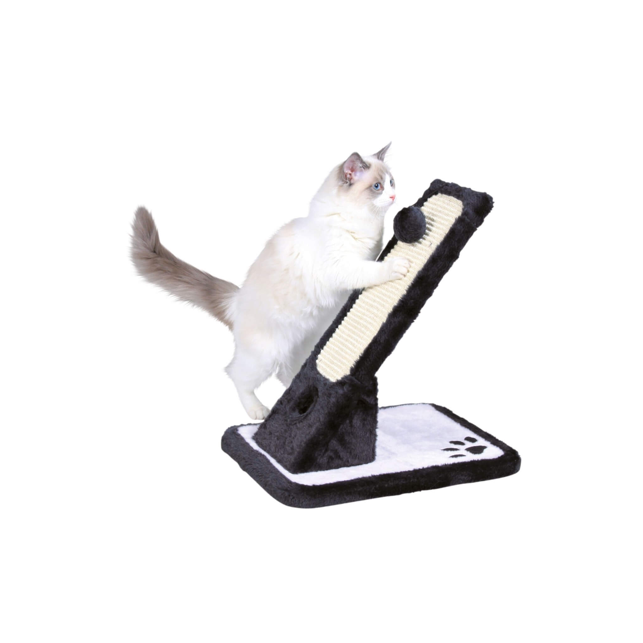 Drapak dla kota 42 cm – czarno-kremowy, z sizalu