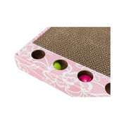 Cardboard scratching post with cat toys 48×25 cm