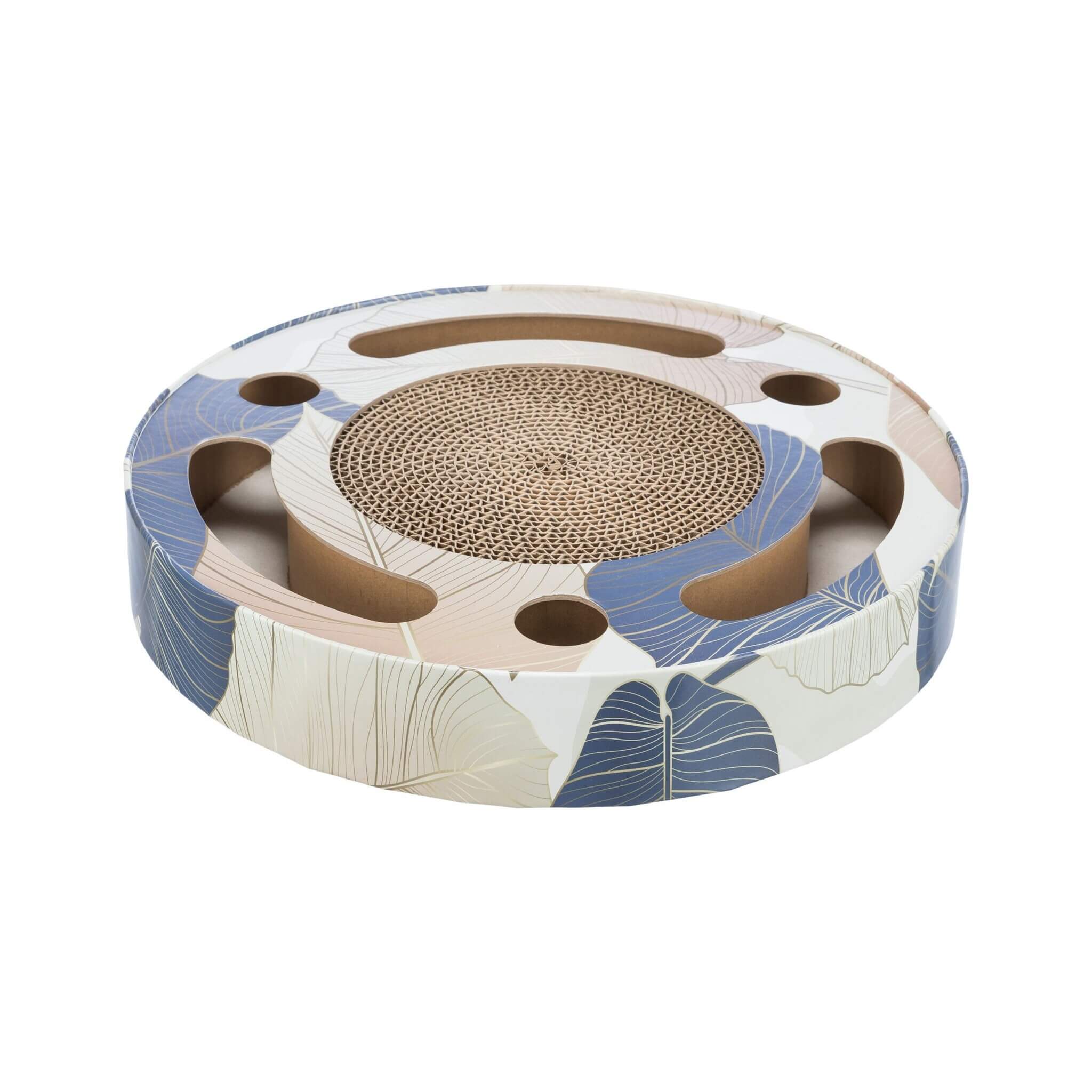 Oval scratching post with cat toys 33 cm