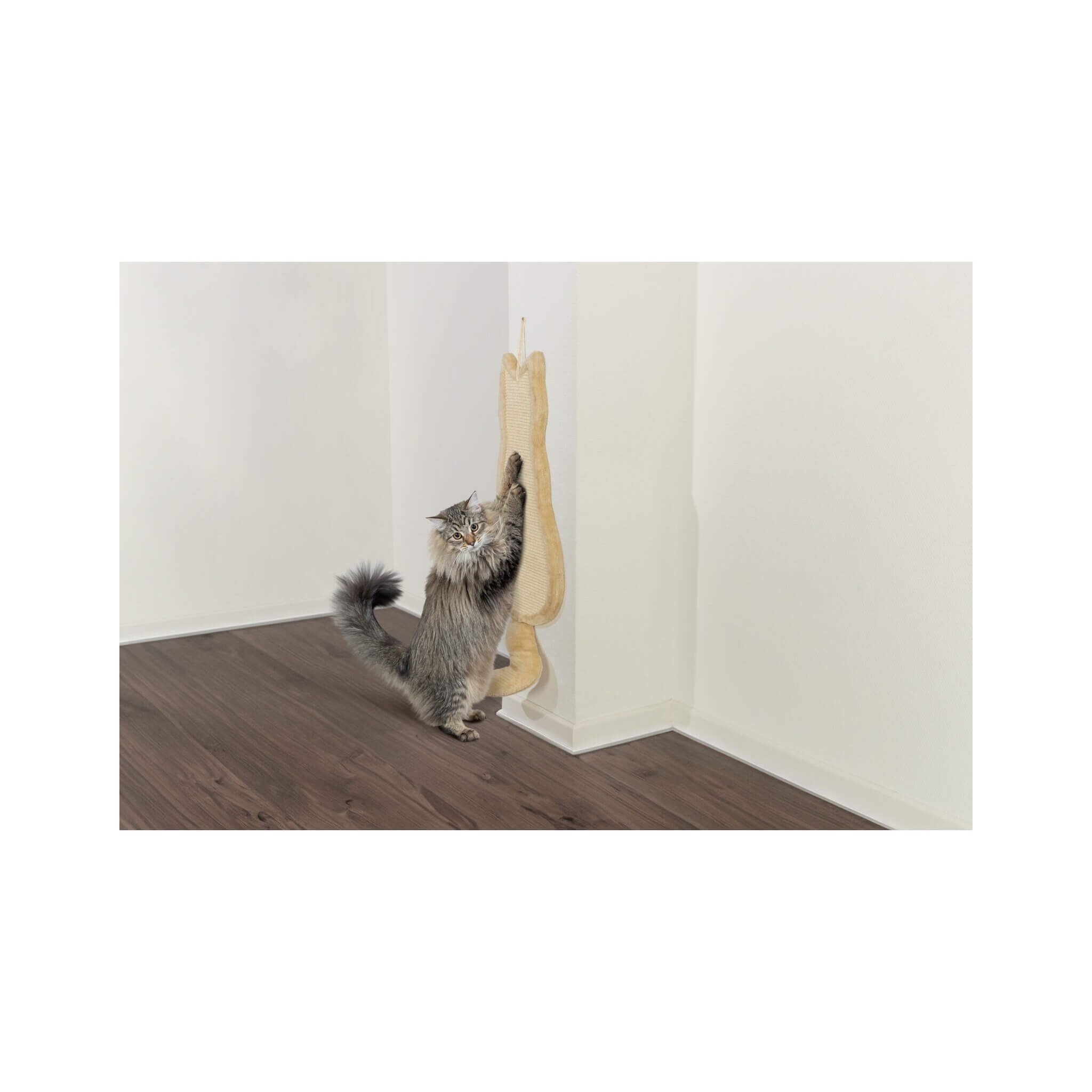Hanging scratching post "Cat" 35×69 cm - with bell