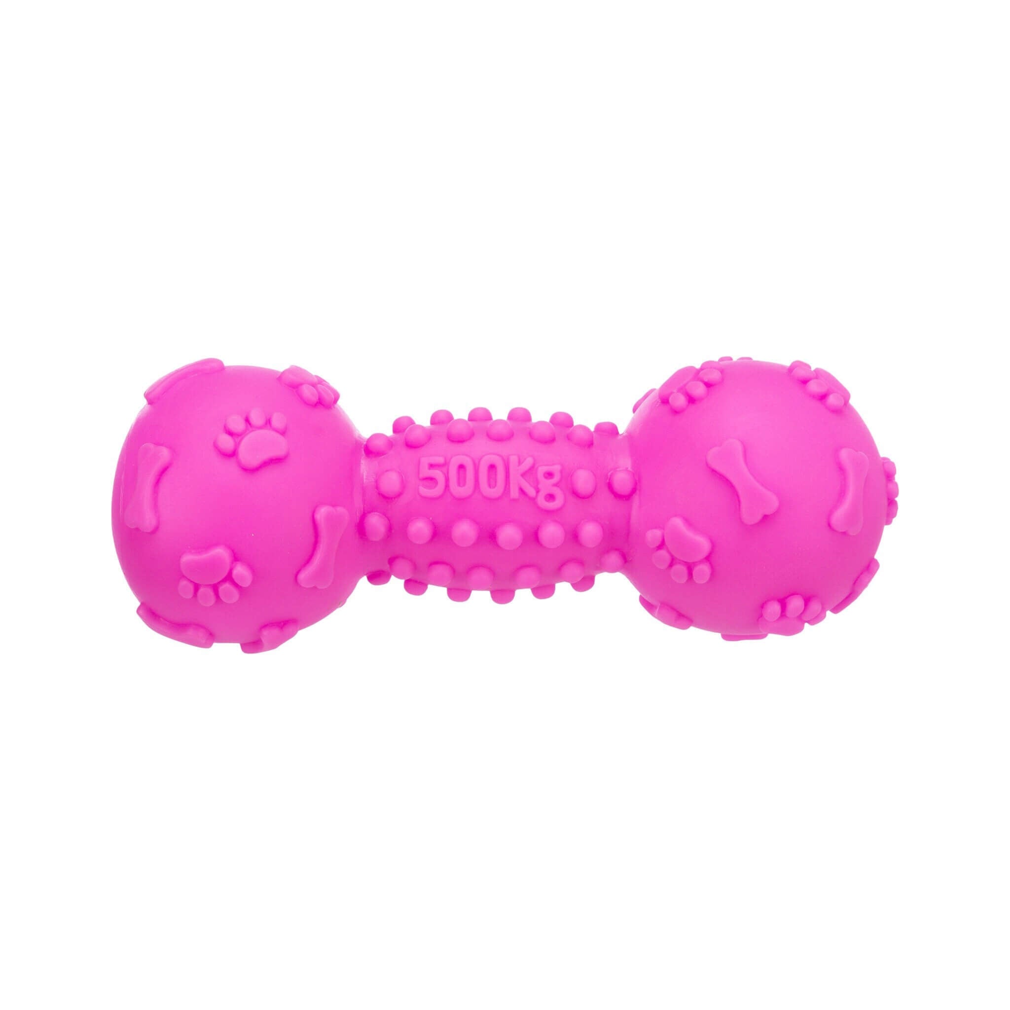 Vinyl dumbbell medium for dog - 19 cm, with sound