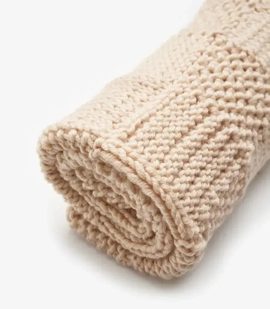 Dog blanket "Chess" - beige (100 × 80 cm)