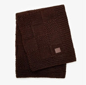 Dog blanket "Chess" - brown (100 × 80 cm)