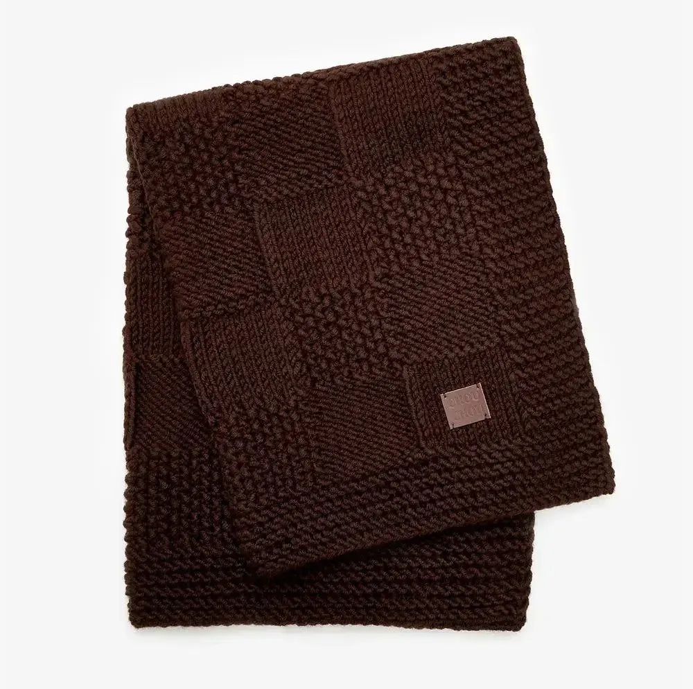 Dog blanket "Chess" - brown (100 × 80 cm)