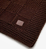 Dog blanket "Chess" - brown (100 × 80 cm)