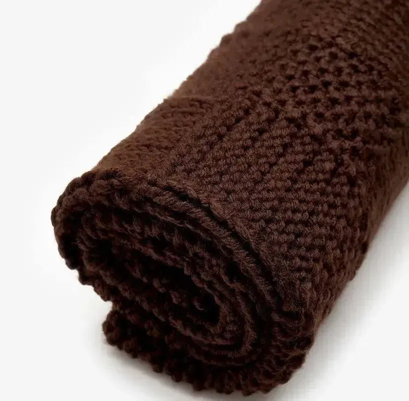 Dog blanket "Chess" - brown (100 × 80 cm)