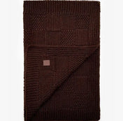 Dog blanket "Chess" - brown (100 × 80 cm)